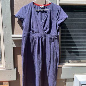 Boden Large Navy Blue Cotton Casual Dress